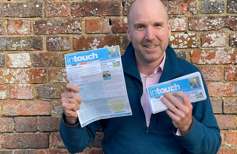 Cllr Tom McLaren with his latest newsletter